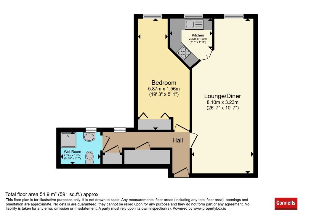 Flat 19, St. Georges Court, 458, Ringwood Road, Ferndown floorplan