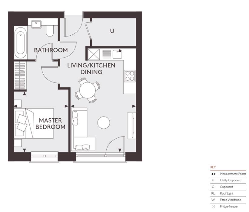 509, The Barker, Birmingham floorplan