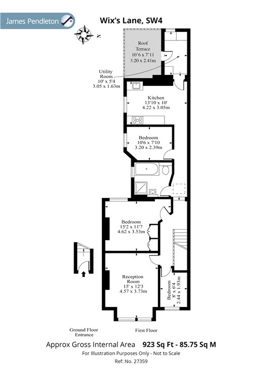 3 Bedrooms Flat to rent in Wix's Lane, Battersea, London SW4