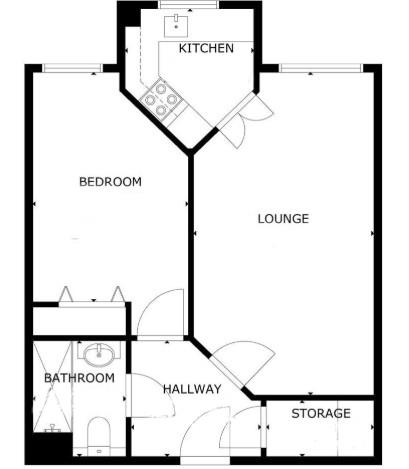 Flat 12, Garrett Court, Vicarage Lane, Hailsham floorplan