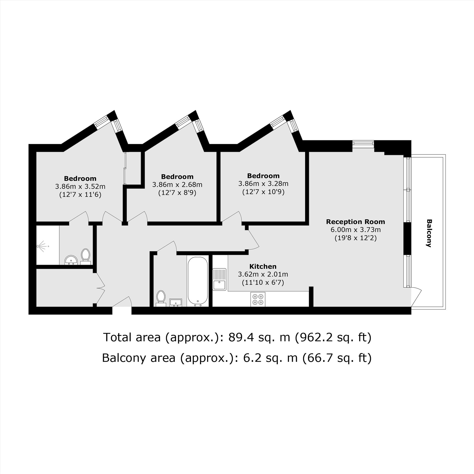 Clonmel Court, Canary Wharf floorplan