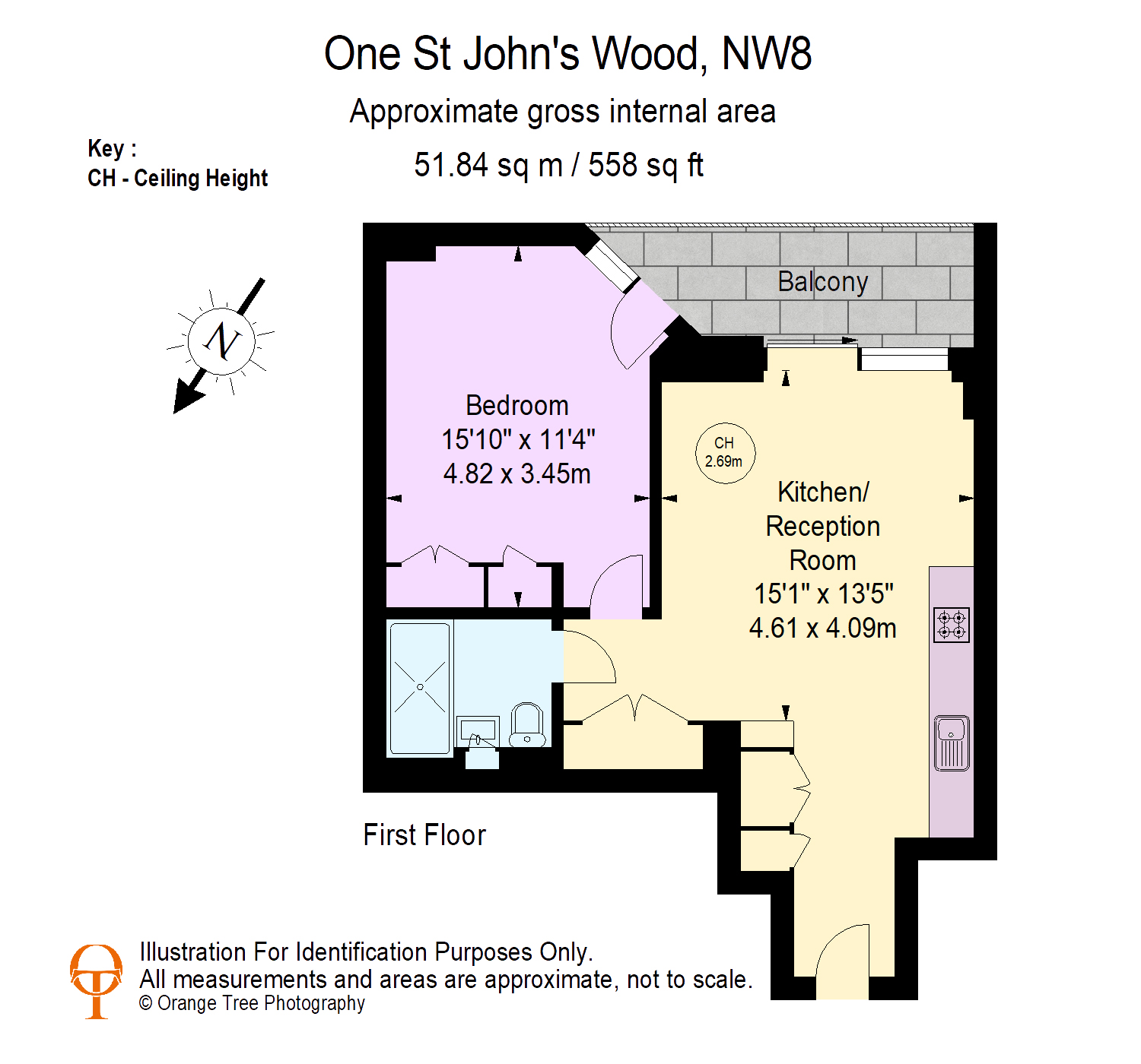 Apartment 8, 60, St. John's Wood Road, London floorplan