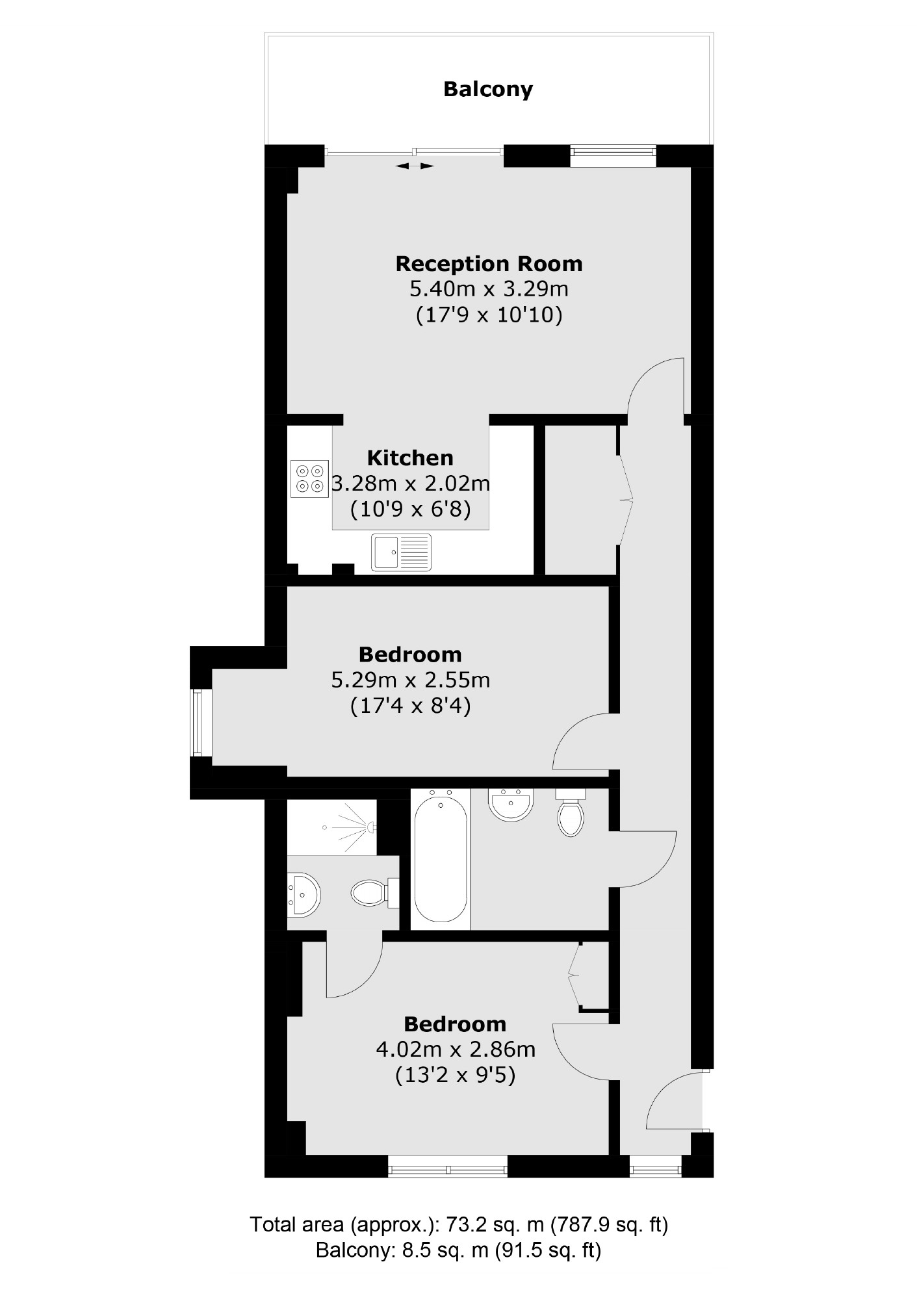 Flat 6, 35, Streatham Place, London floorplan