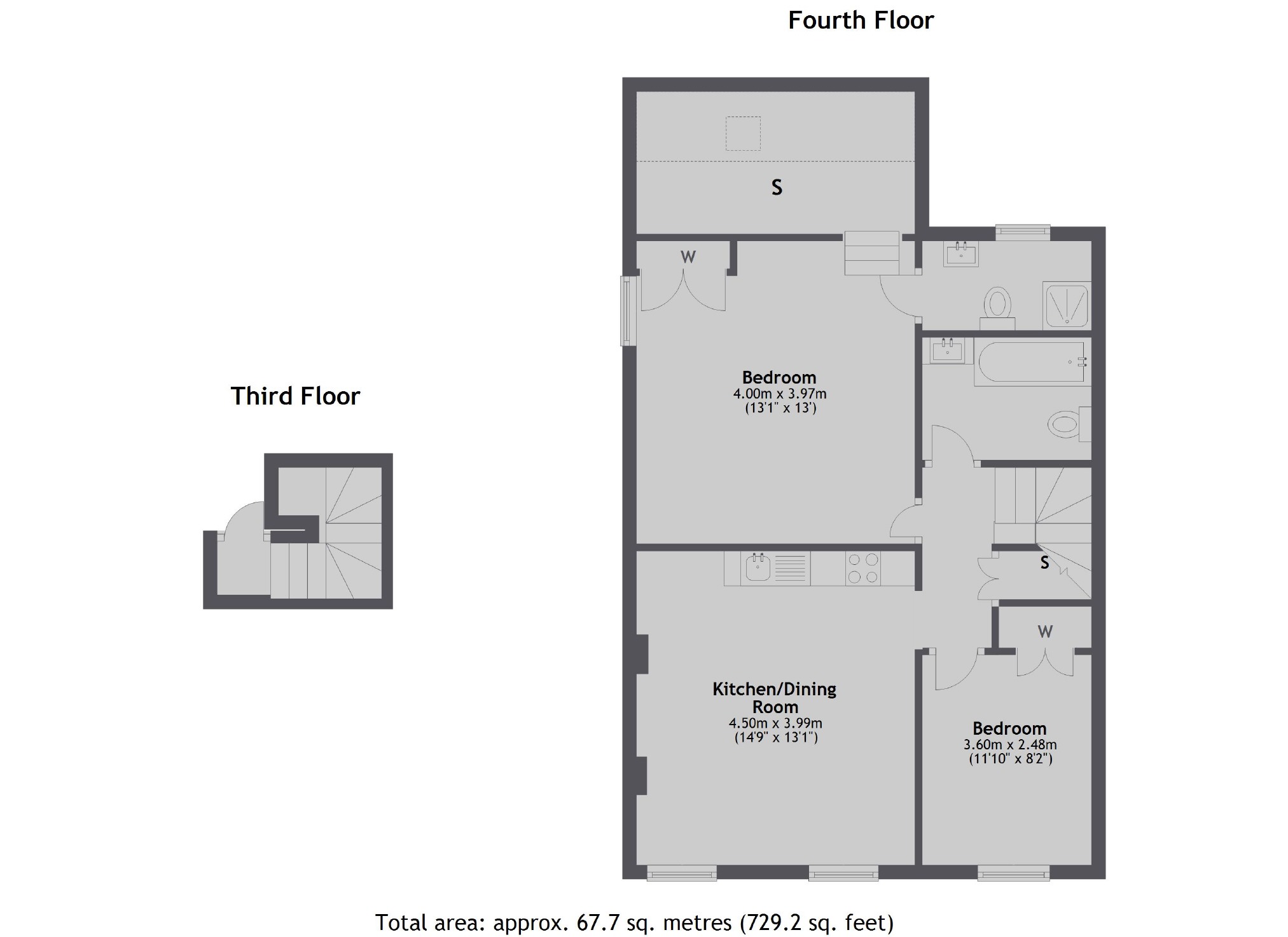 Third Floor Flat, 40, Weymouth Street, London floorplan