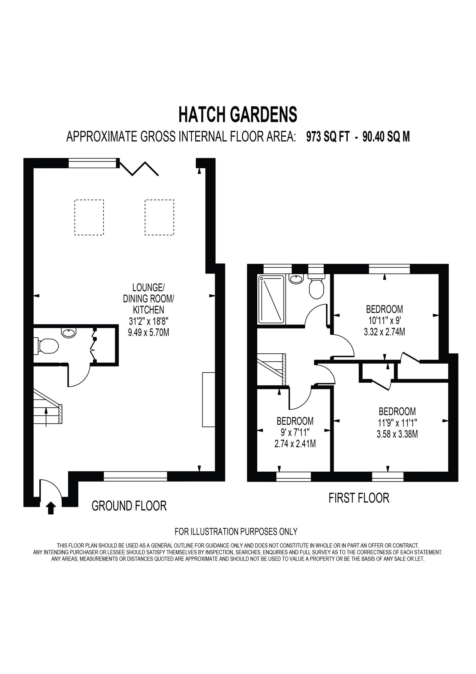 27, Hatch Gardens, Tadworth floorplan
