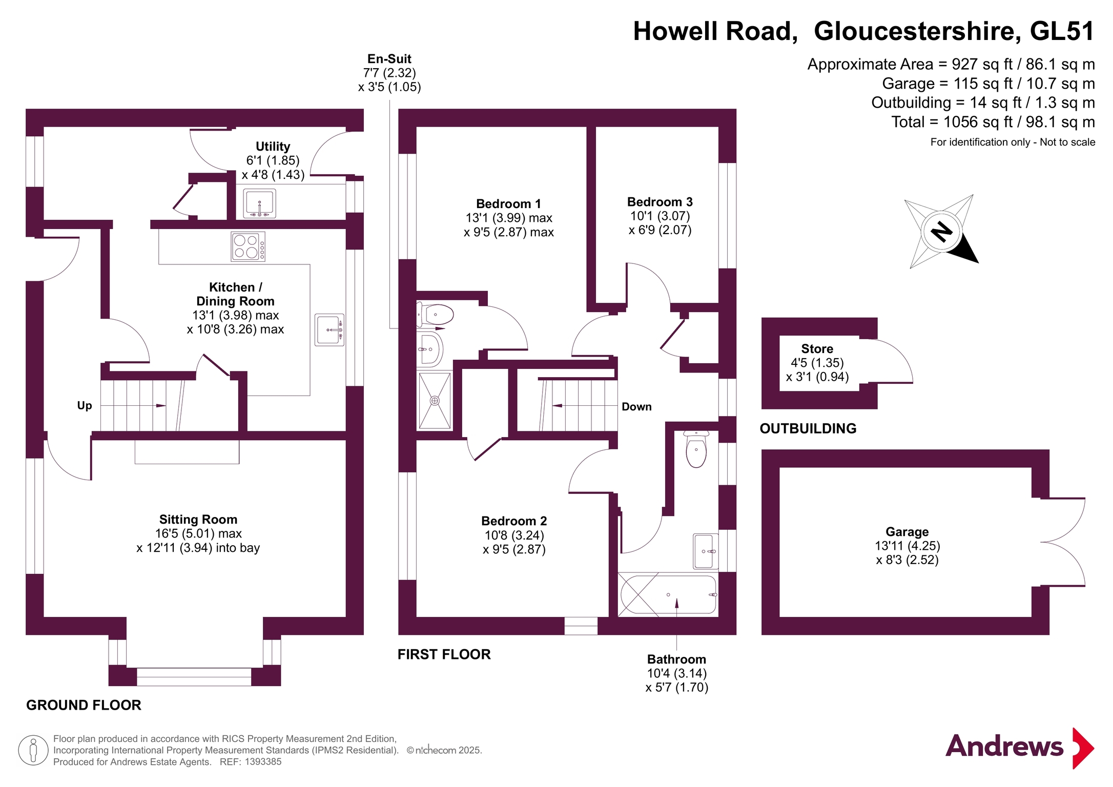 4, Howell Road, Gloucestershire floorplan