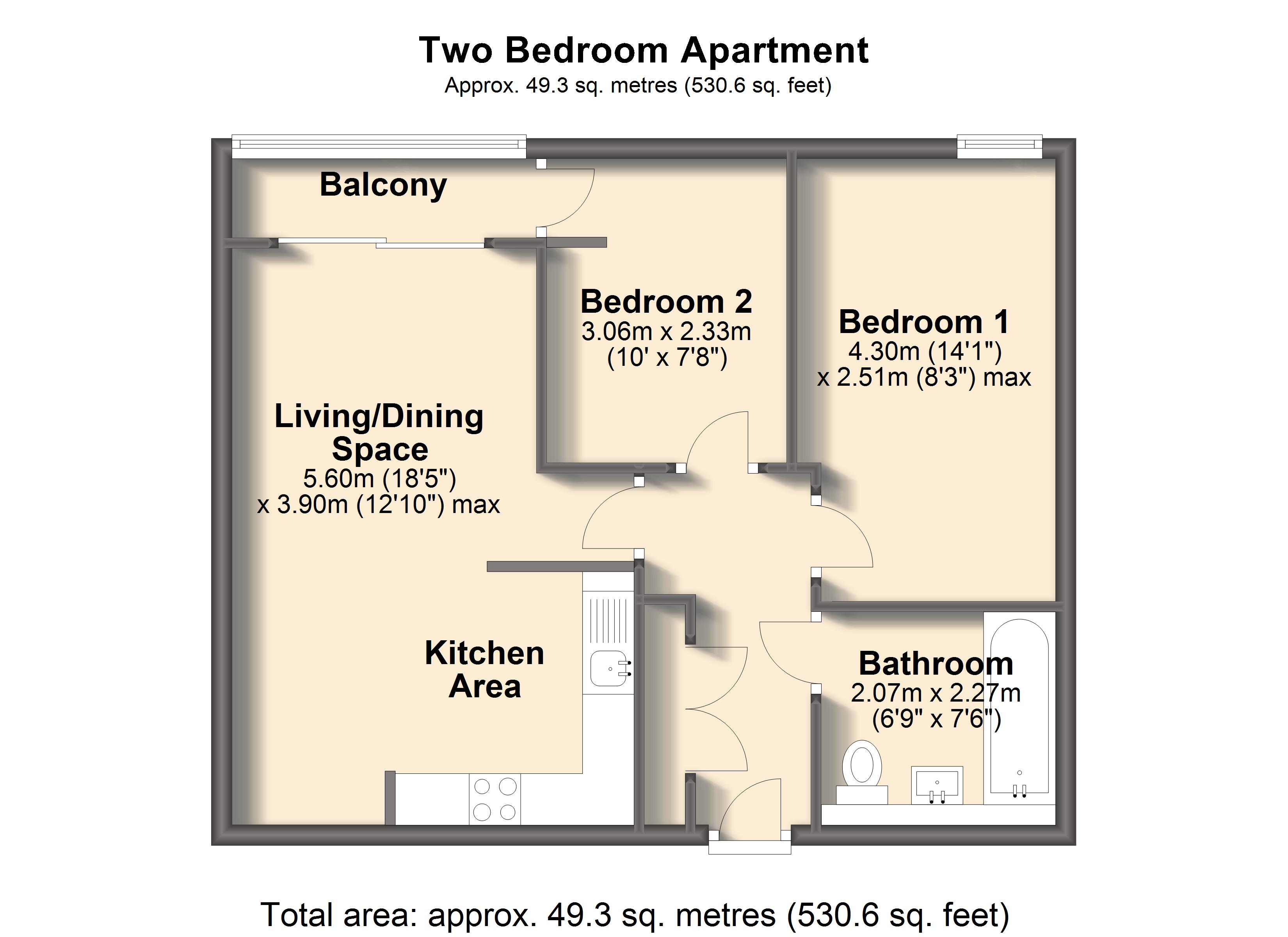 2 Bedrooms Flat to rent in Solly Street, Sheffield S1