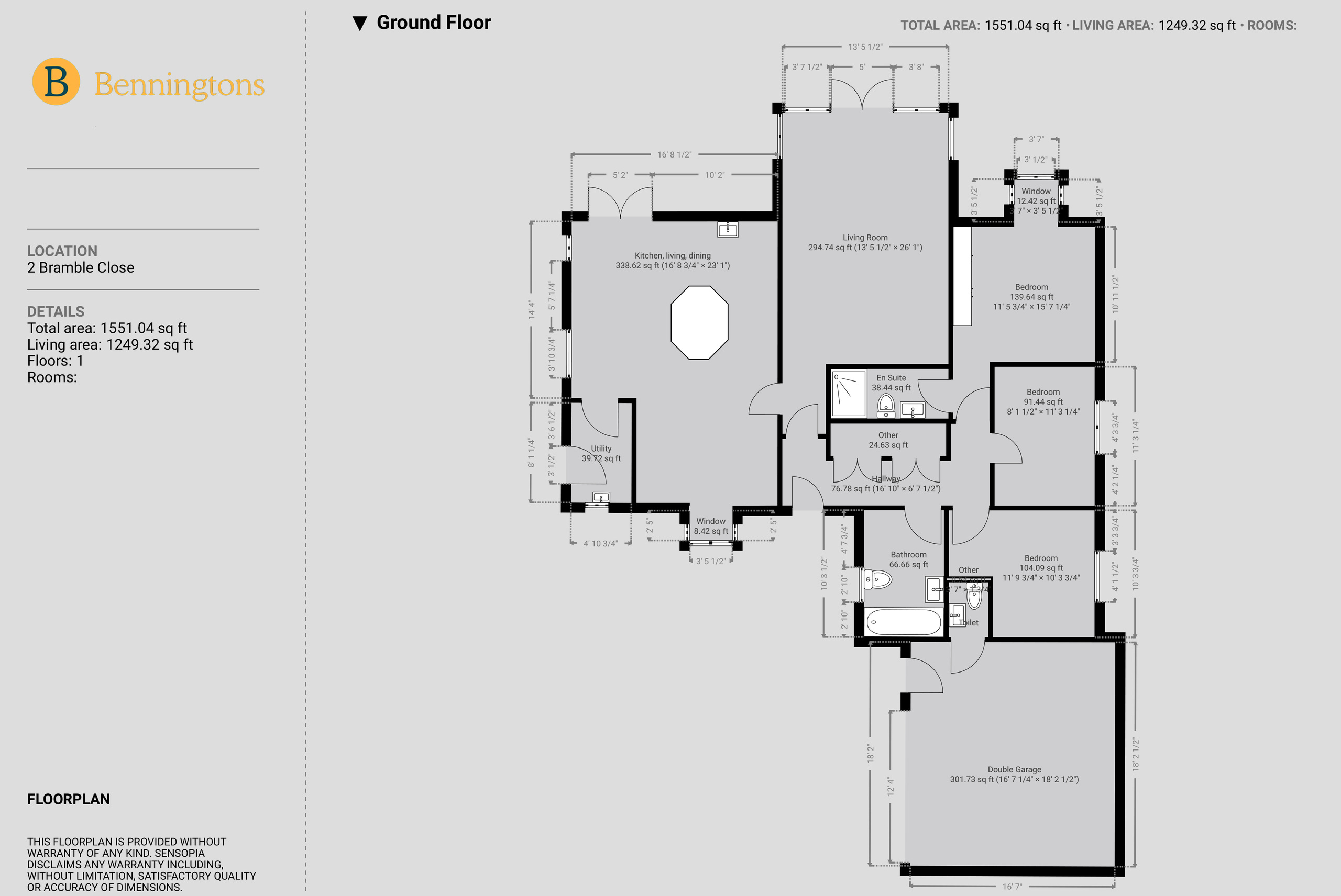 2 Bramble Close, Newark floorplan