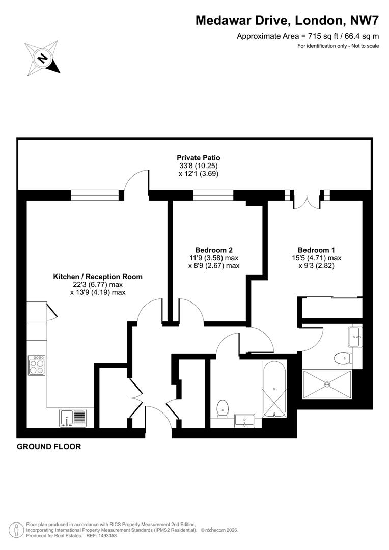 Flat 9, Dodson House, 13, Medawar Drive, London floorplan