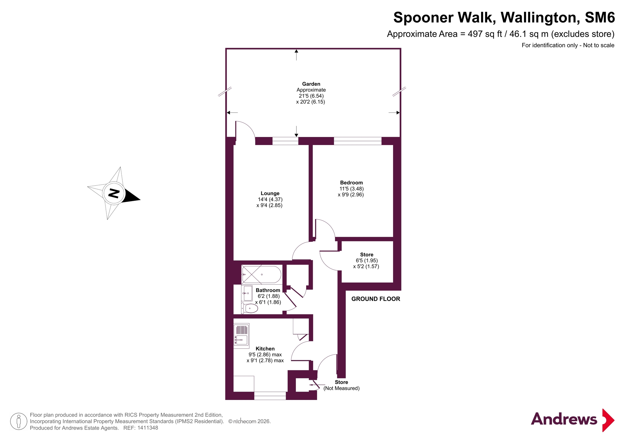 5, Spooner Walk, Wallington floorplan