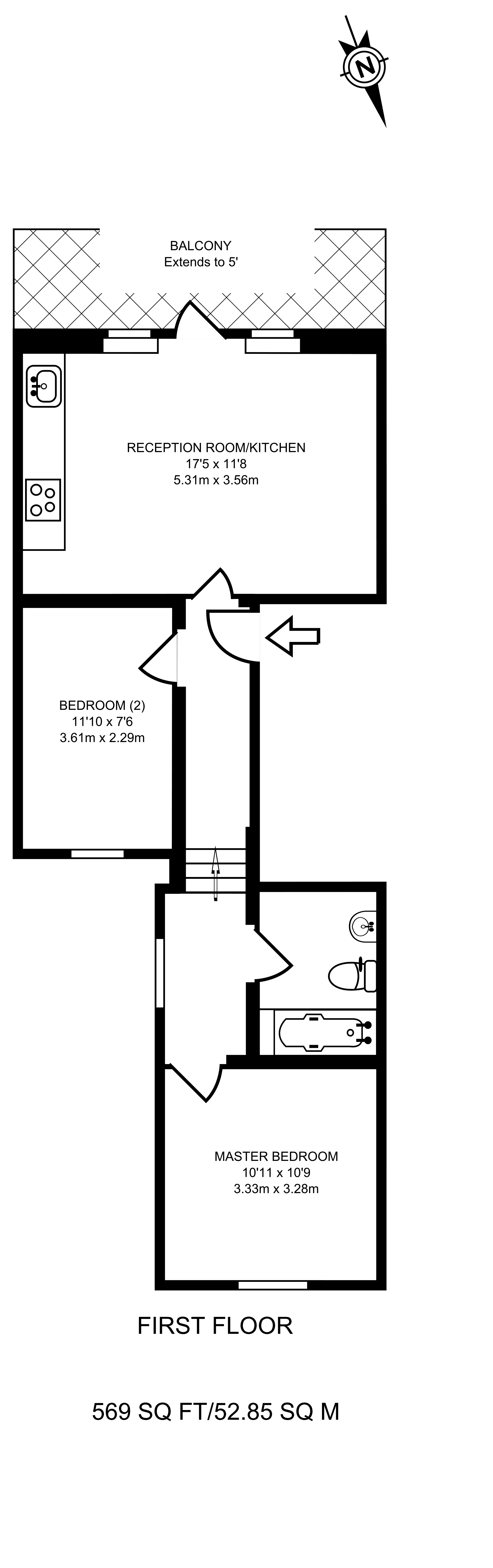2 Bedrooms Flat to rent in West Green Road N15, Turnpike Lane,
