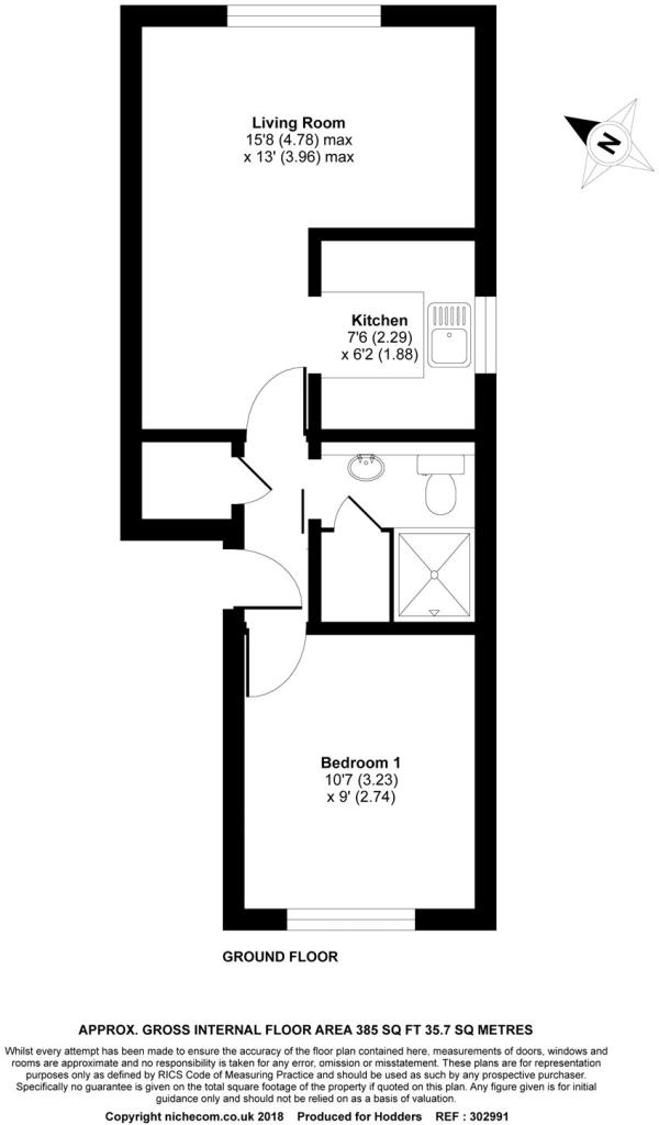 40, Escott Place, Chertsey floorplan