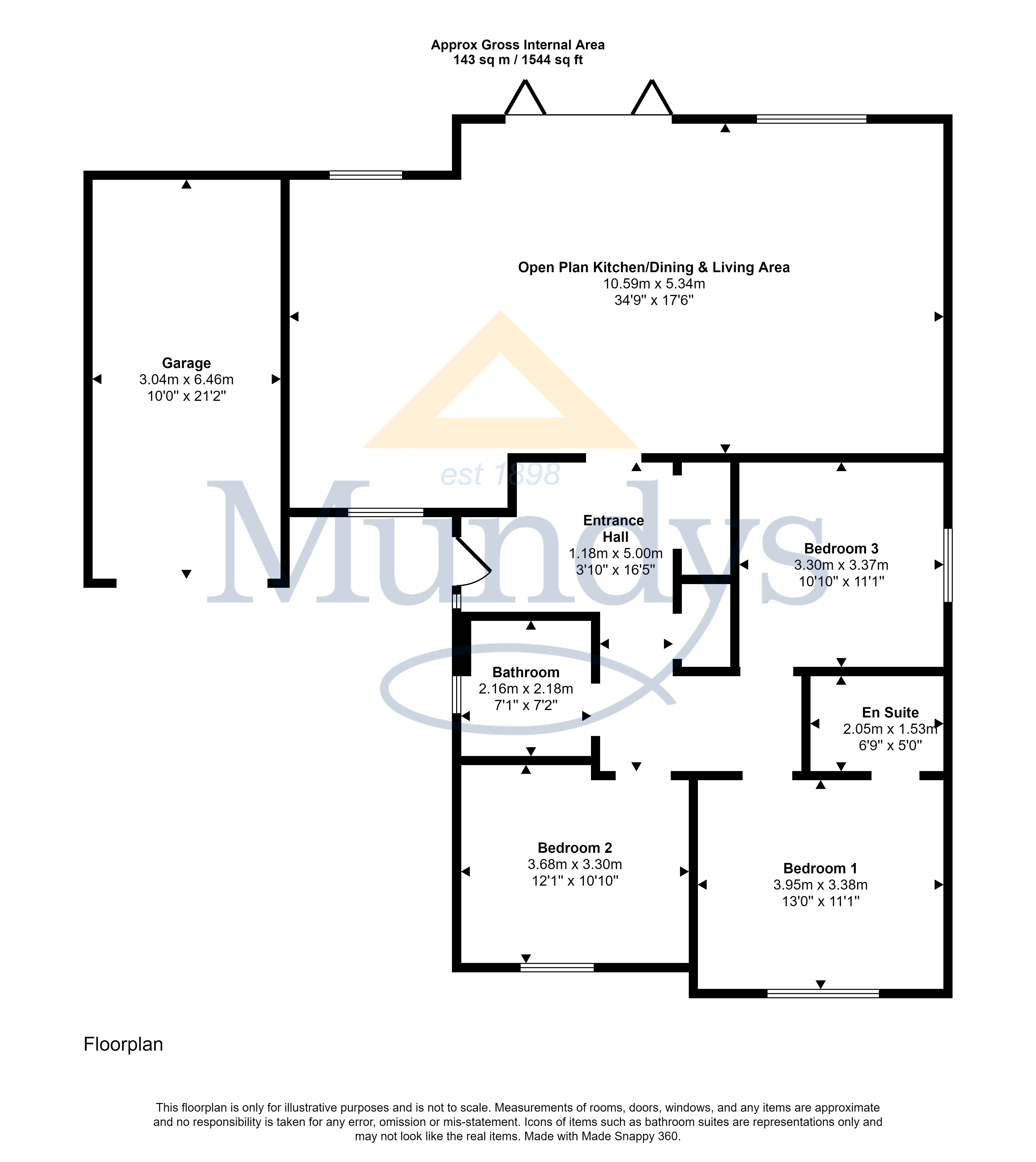 5, Shooters Close, Market Rasen floorplan