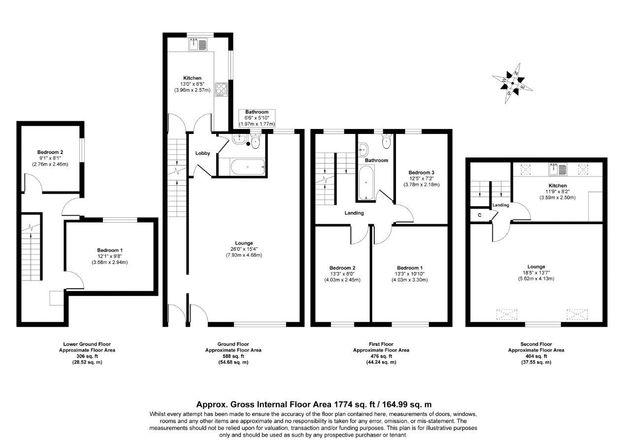 1 & 1a, Gwern Avenue, Caerphilly floorplan