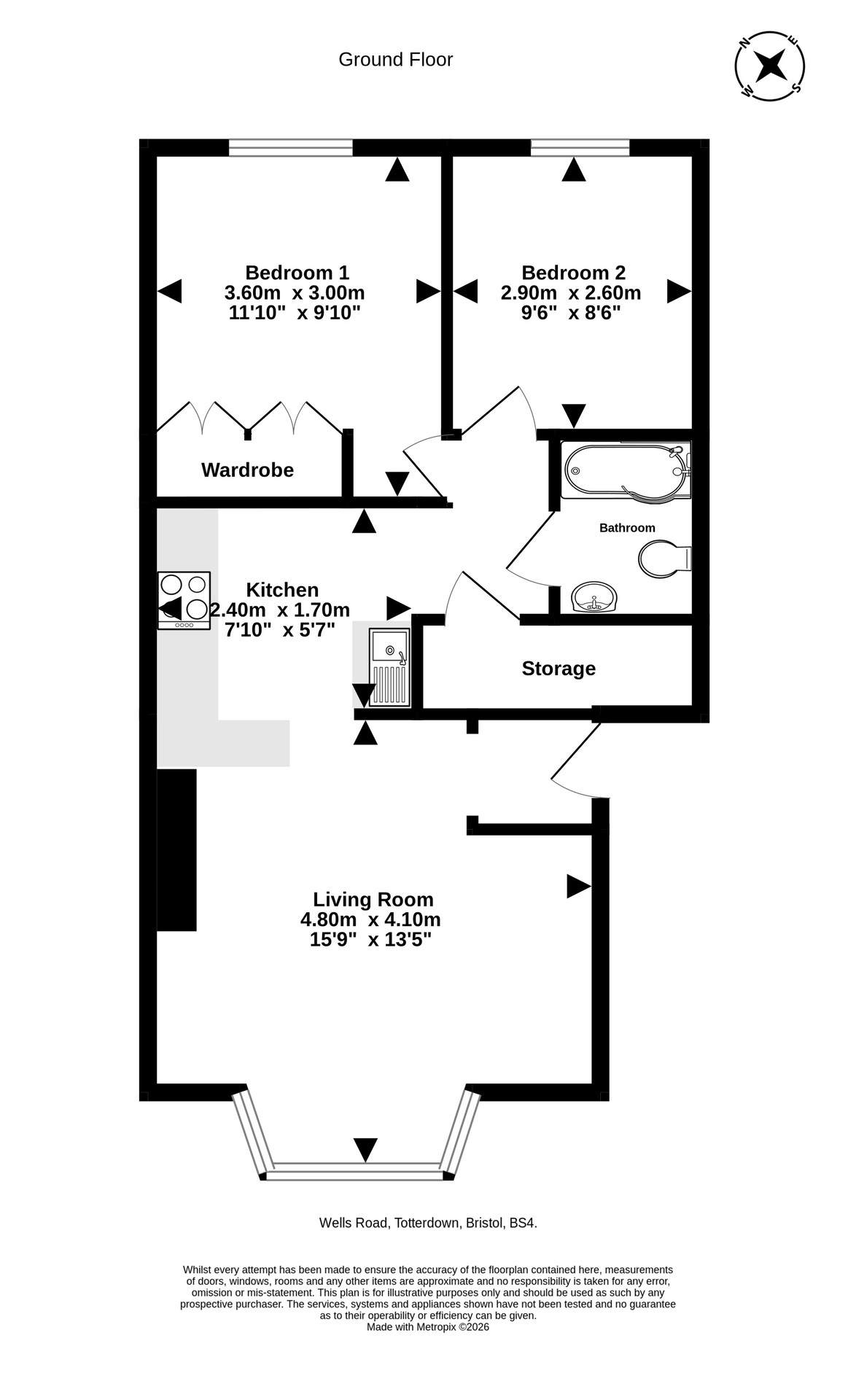 162A Wells Road, Bristol floorplan