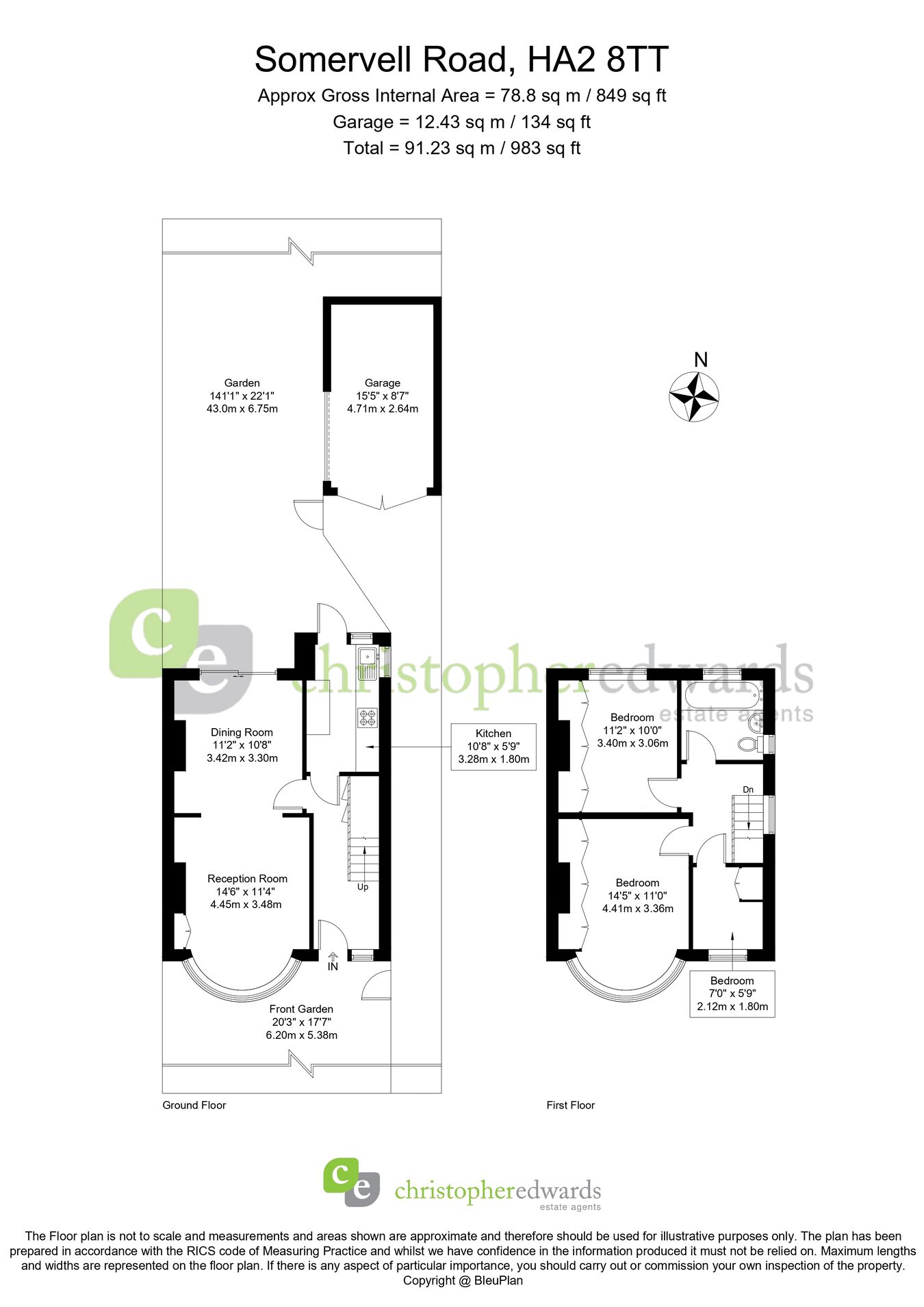 84, Somervell Road, Harrow floorplan