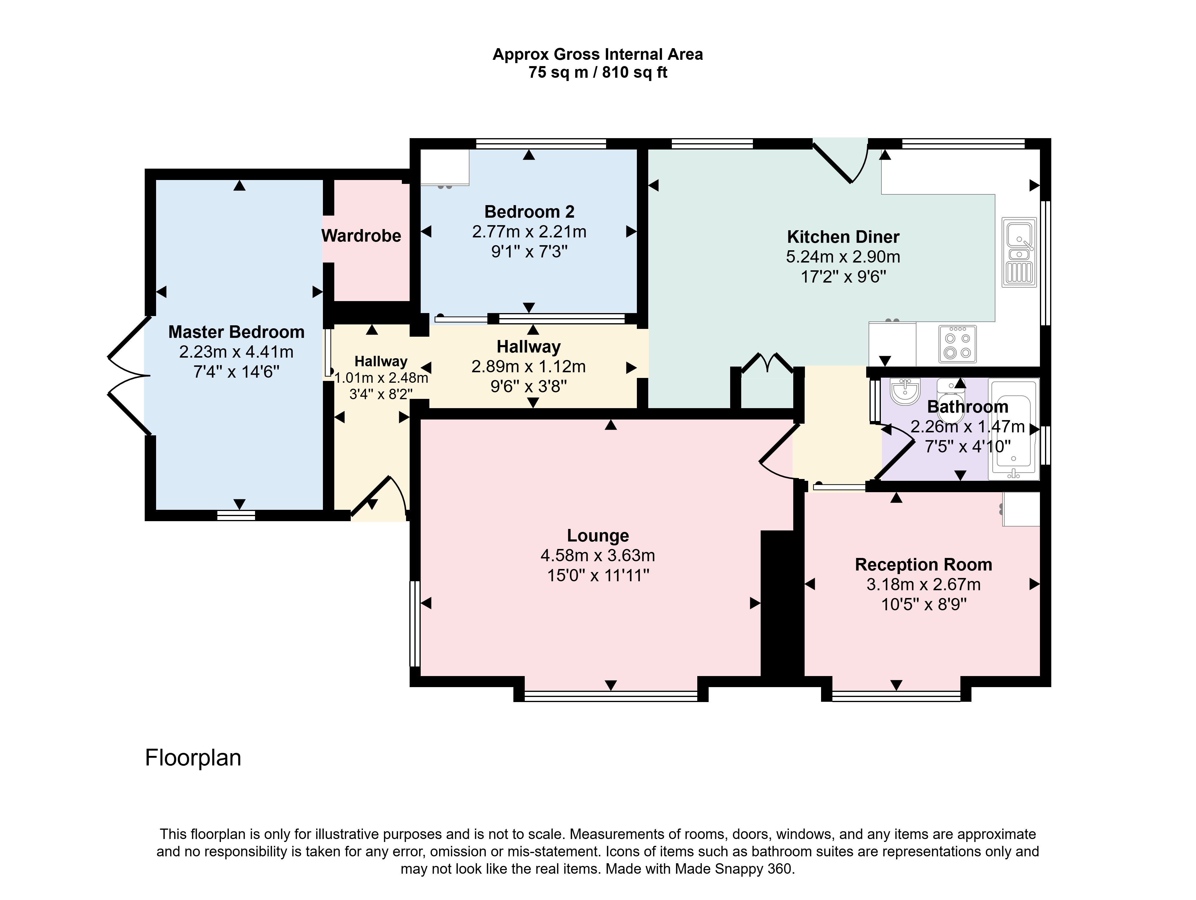 Villa Lisa, 77, Rose Hill, St. Blazey floorplan
