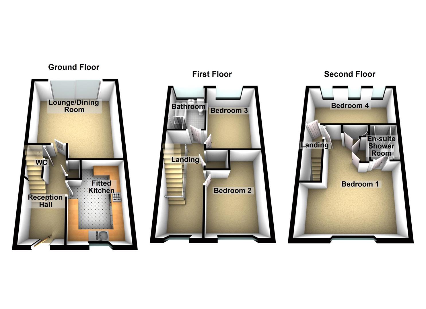Foss Road, Hilton, Derby DE65, 4 bedroom terraced house for sale