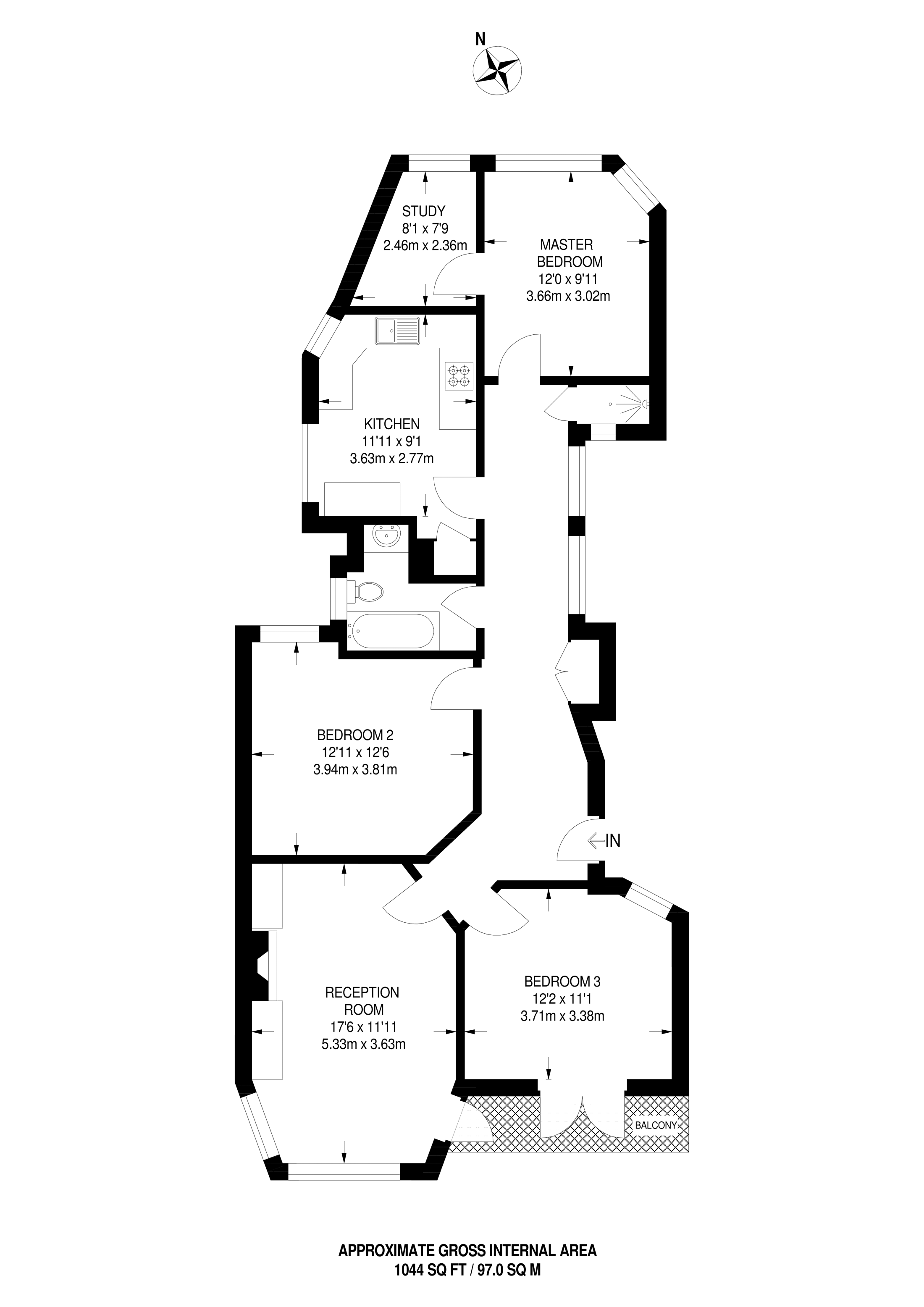 3 Bedrooms Flat to rent in Lauderdale Mansions, Maida Vale W9