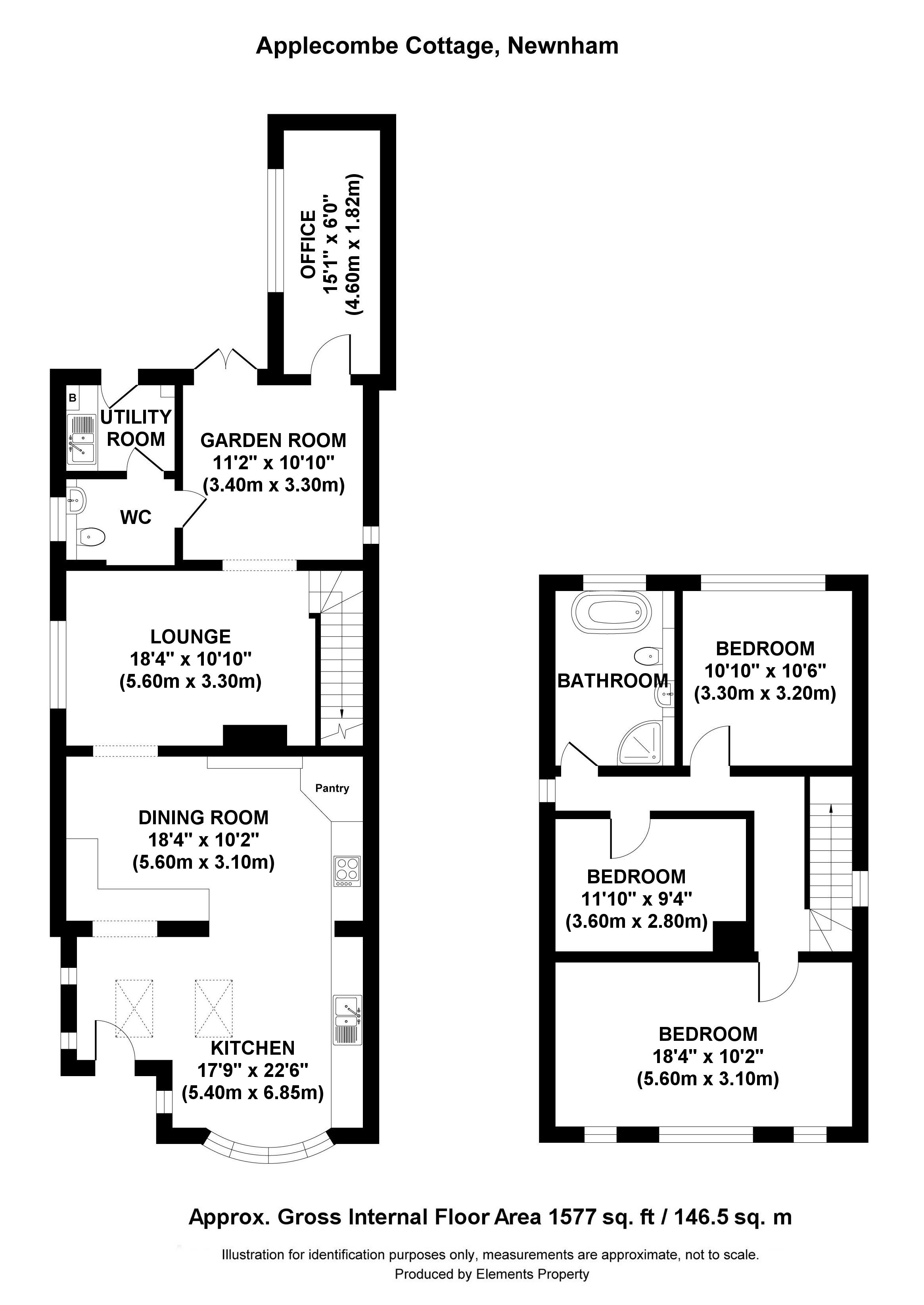 Applecombe Cottage,, Newnham Road, Hook floorplan