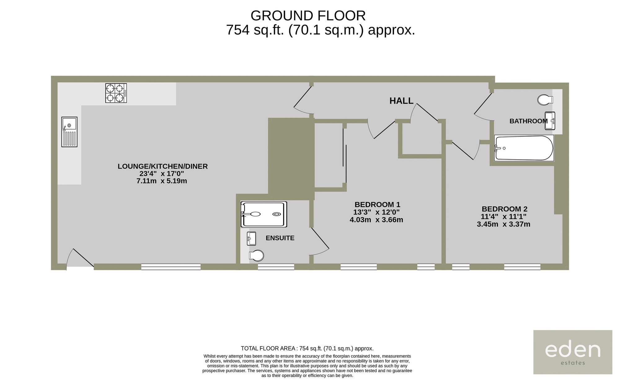 Flat 12, Preston Hall, Aylesford floorplan