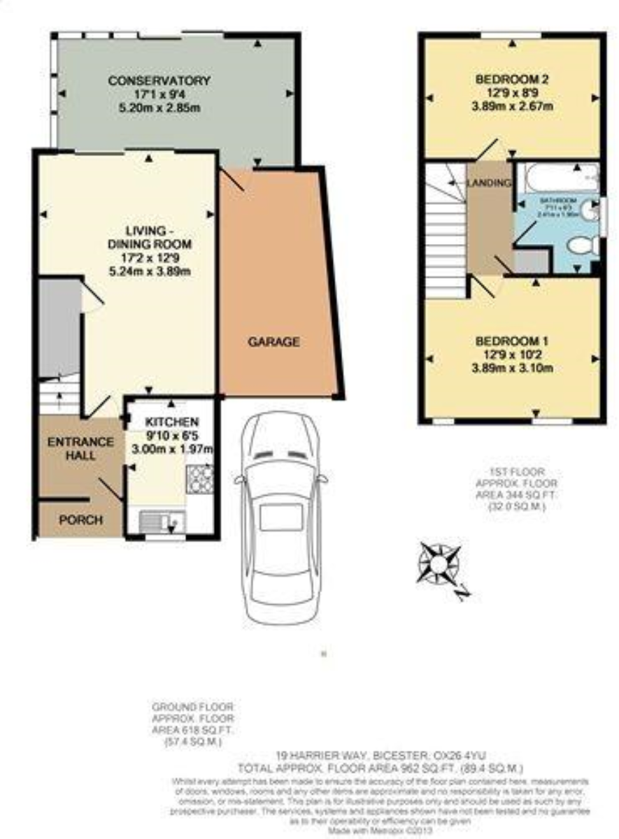 2 Bedrooms Semi-detached house to rent in Glory Farm, Bicester OX26