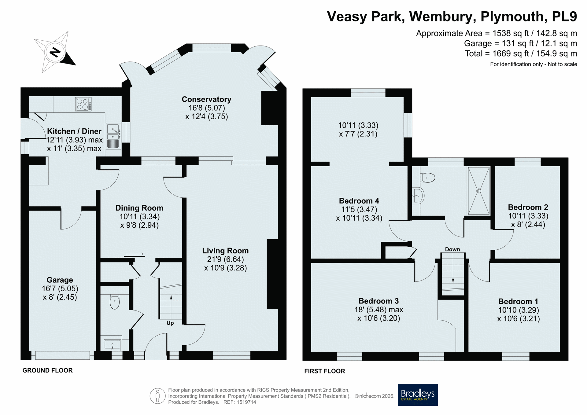 27, Veasy Park, Plymouth floorplan