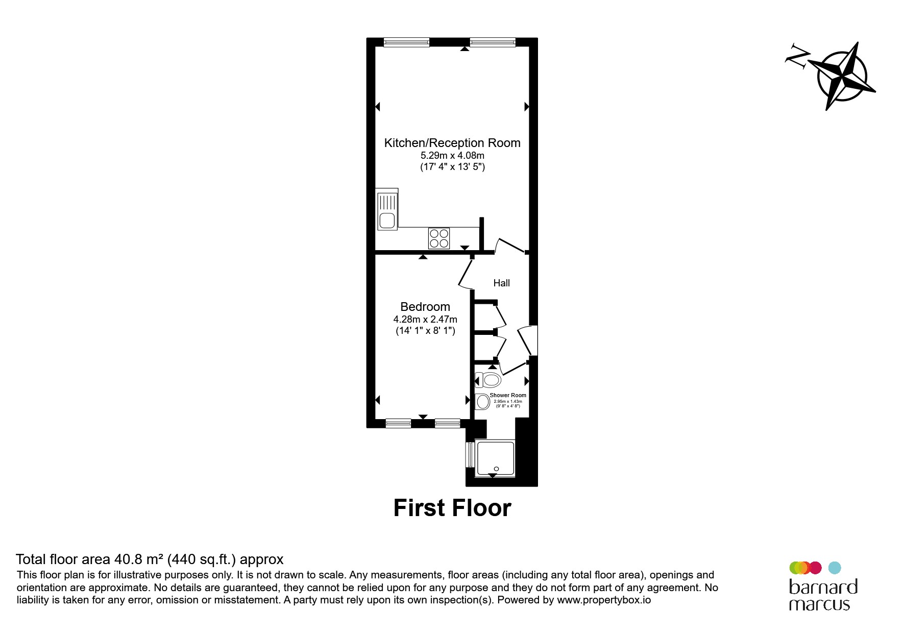 Flat 1, 2a, Longfield Street, London floorplan