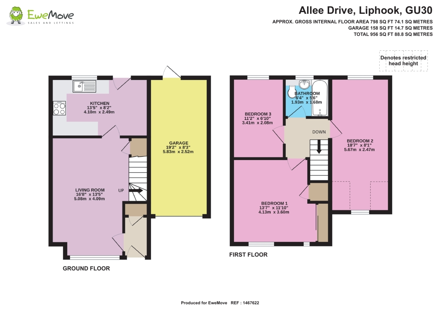 3, Allee Drive, Liphook floorplan