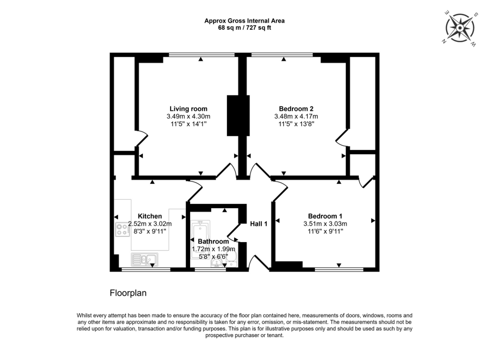 Flat 10, Byron House Chapel Close, Dartford floorplan