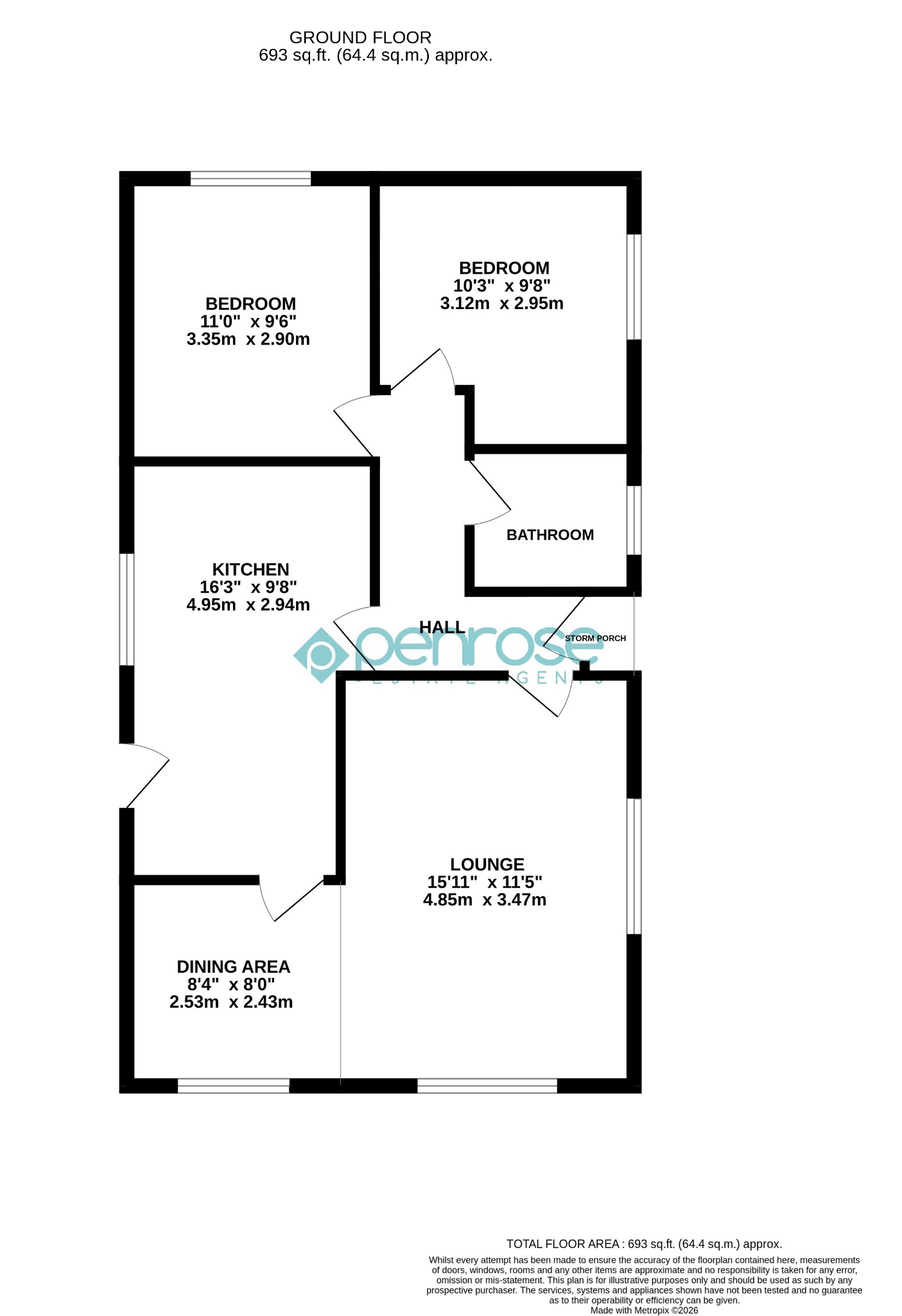42 Little Meadow, Woodside Home Park, Luton floorplan