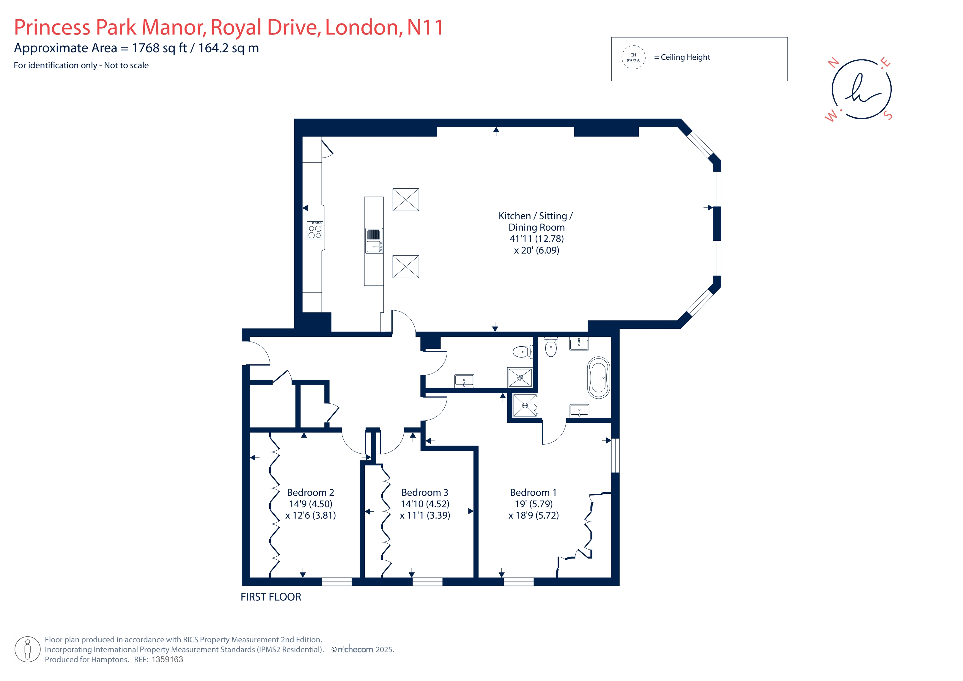 Flat 205, Princess Park Manor, Royal Drive, London floorplan
