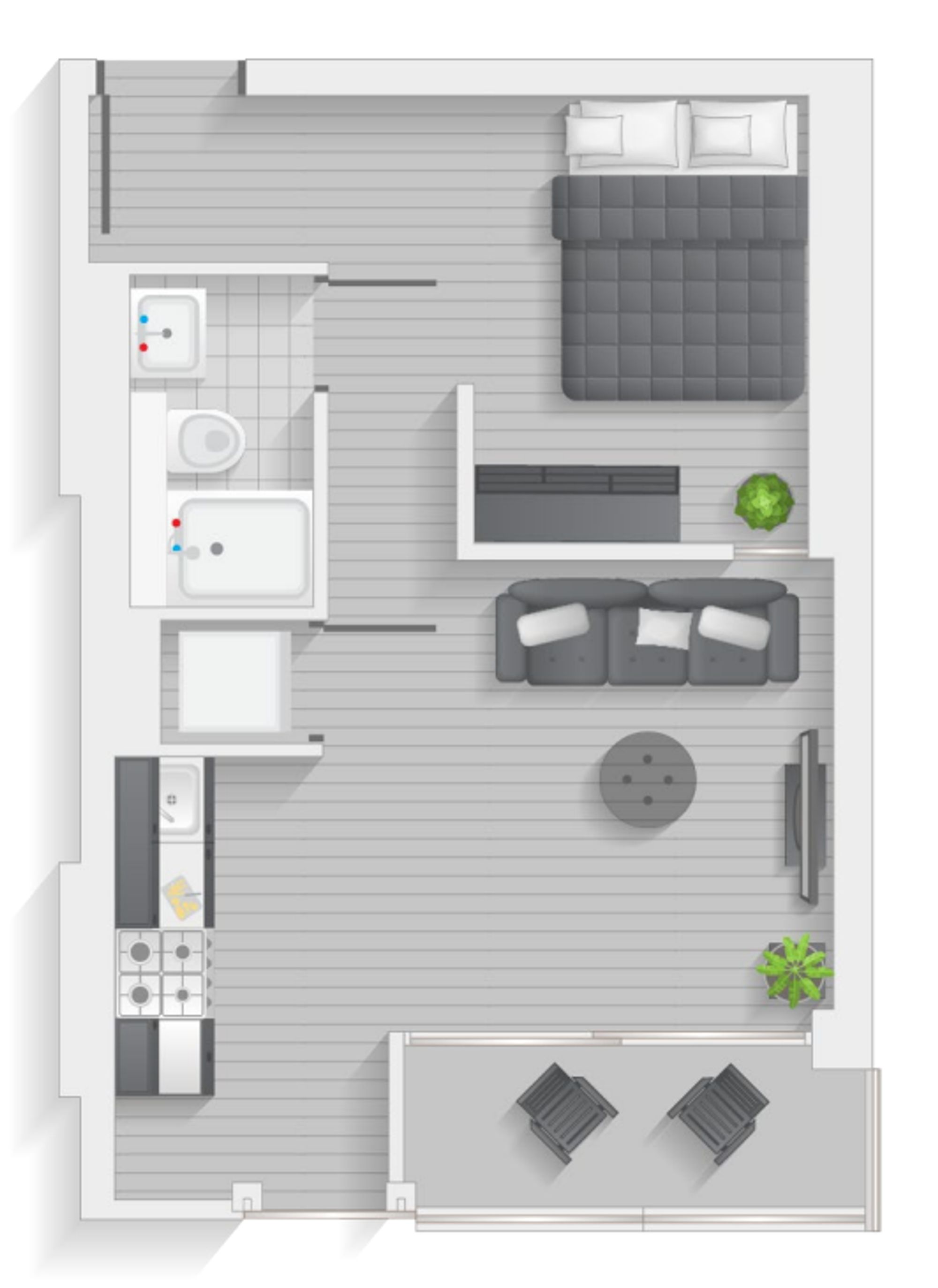 Studio Apts, Velocity Tower, 10 St Mary's Gate, Sheffield floorplan