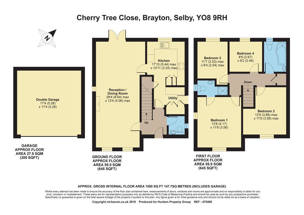 4 Bedrooms Detached house for sale in Cherry Tree Close, Brayton, Selby YO8
