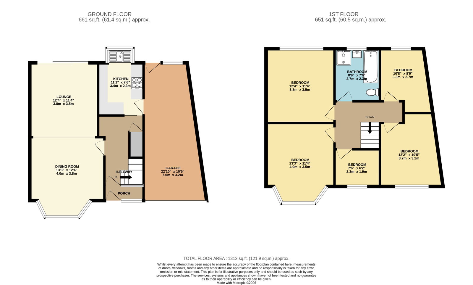 3, Worcester Road, Manchester floorplan