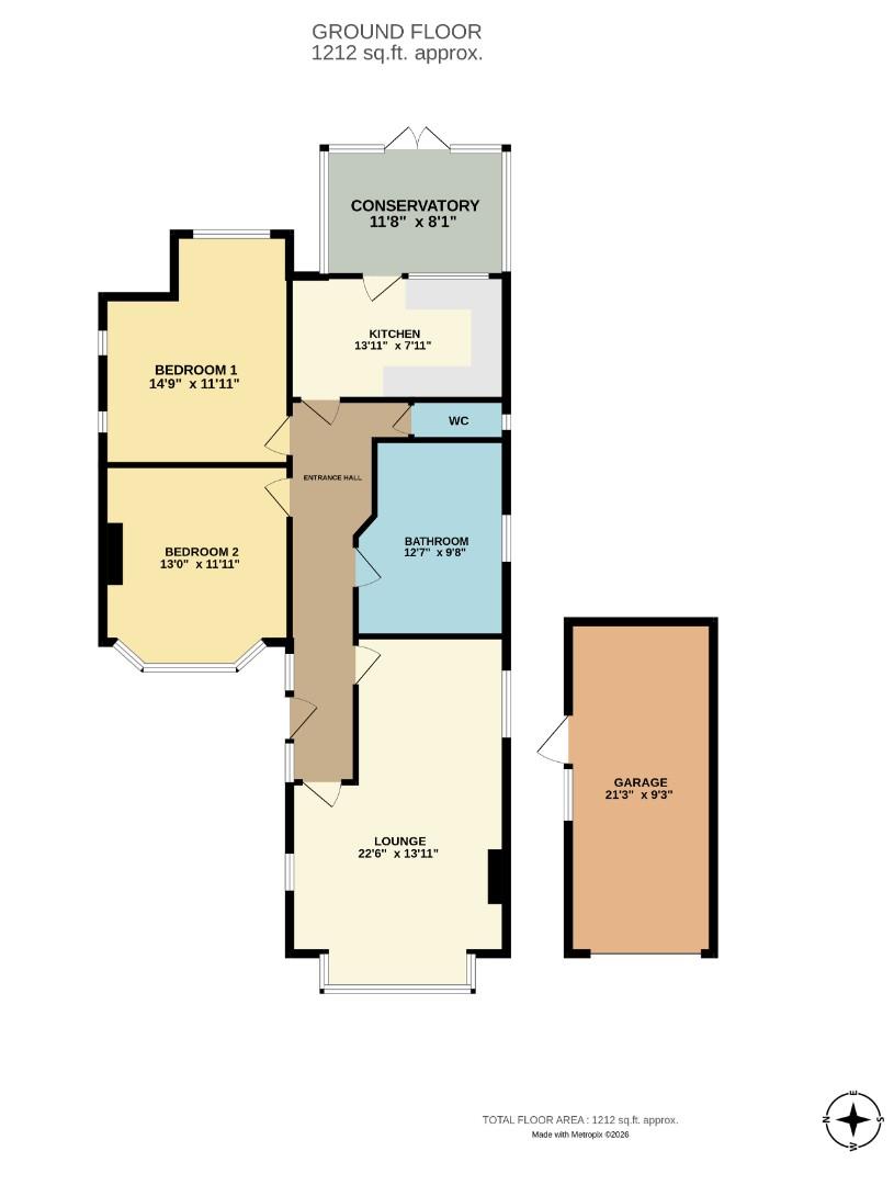 23, Branscombe Square, Thorpe Bay floorplan