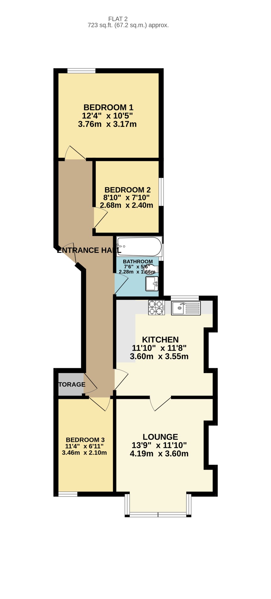 Flat 2, 509 Southchurch Road, Southend-On-Sea floorplan