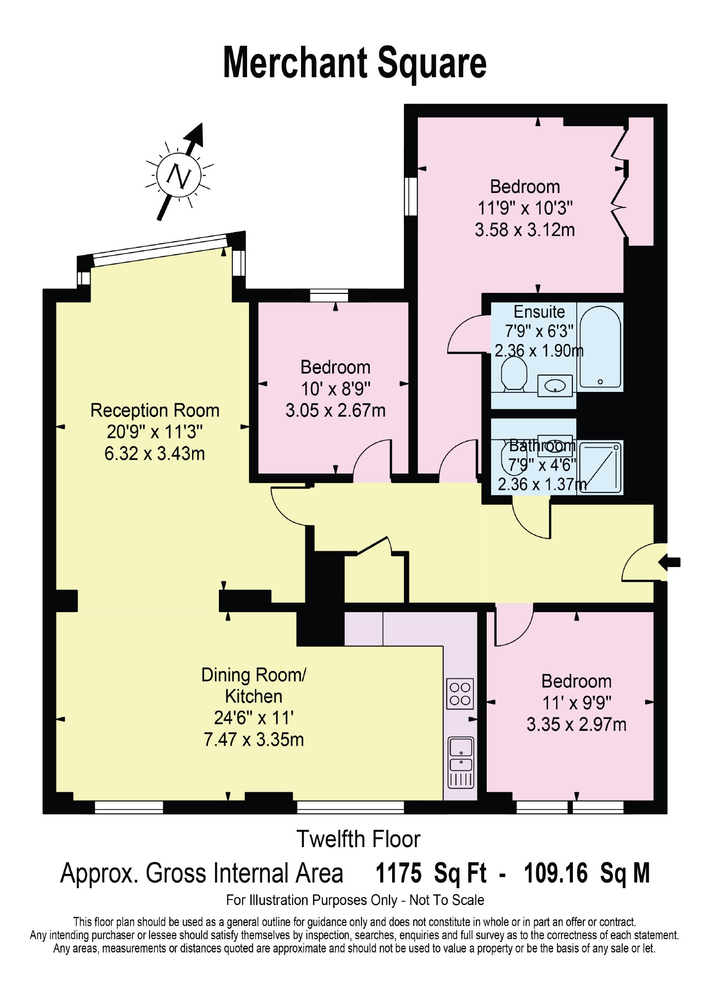 3 Bedrooms Flat to rent in Merchant Square, London W2