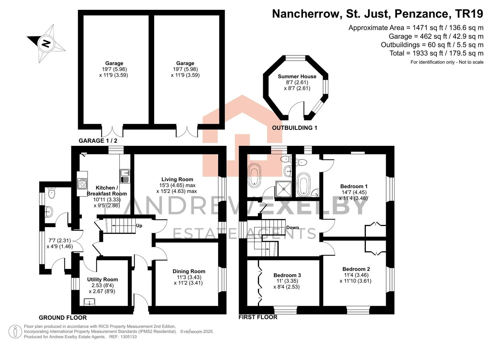 Tregeseal House, Nancherrow, St. Just floorplan