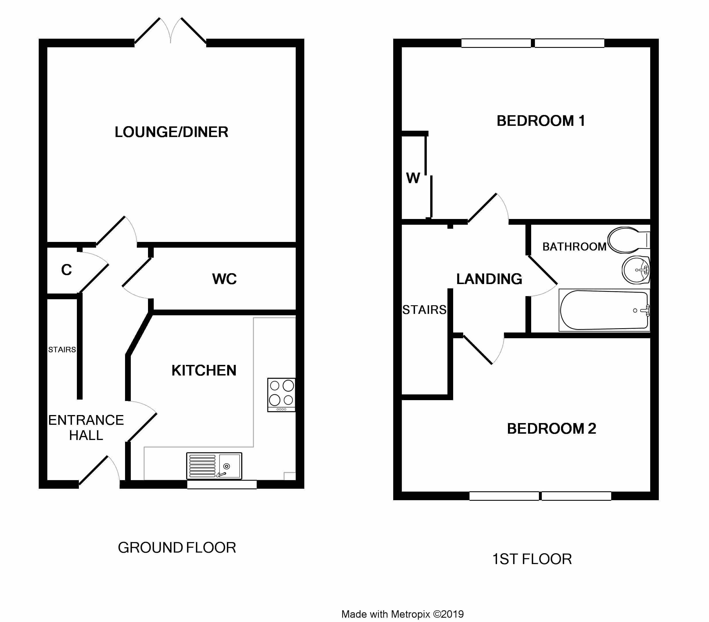 2 Bedrooms Terraced house for sale in 33 Auld Coal Drive, Bonnyrigg EH19