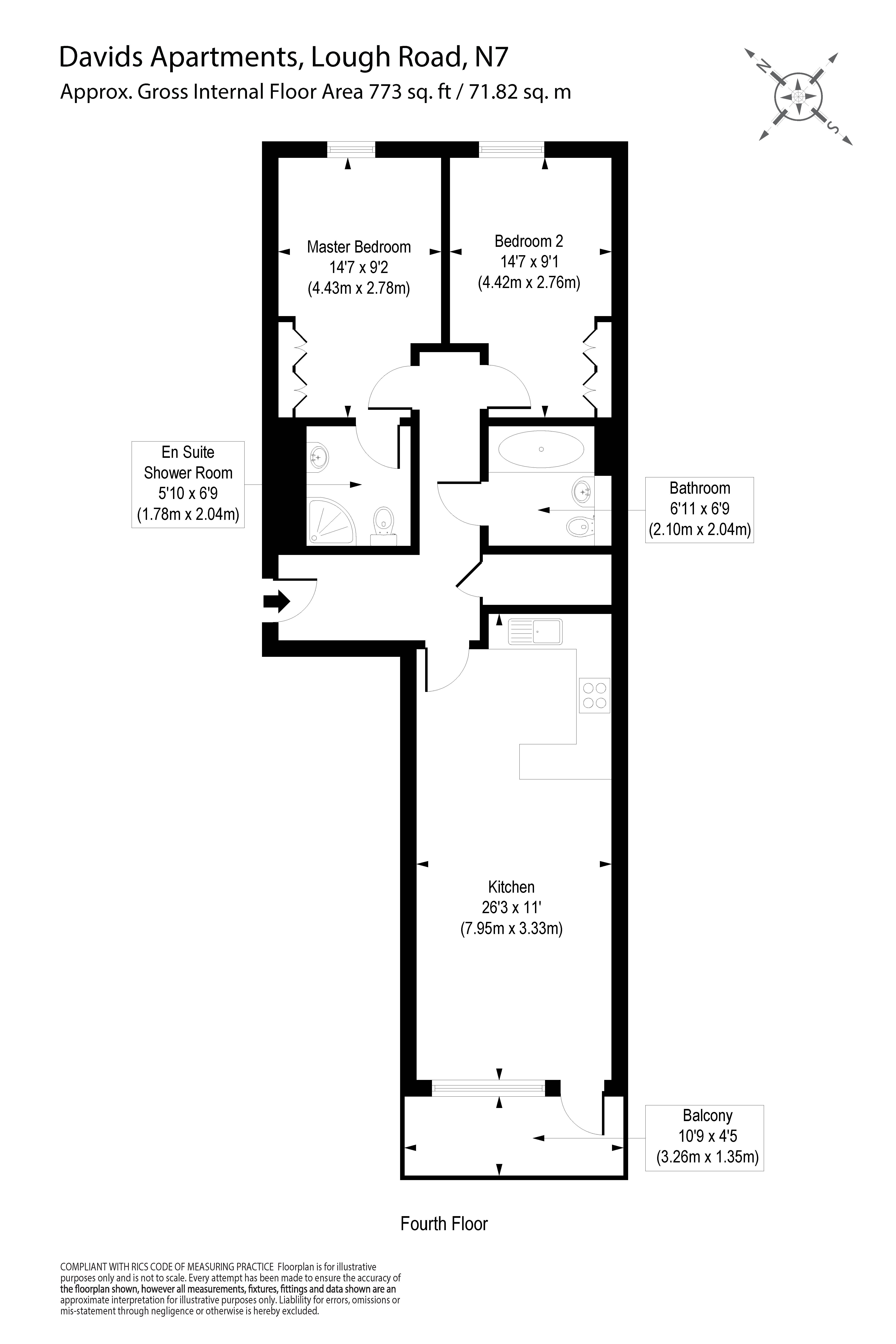 Free property report 7, St. Davids Apartments, 53, Lough Road, London