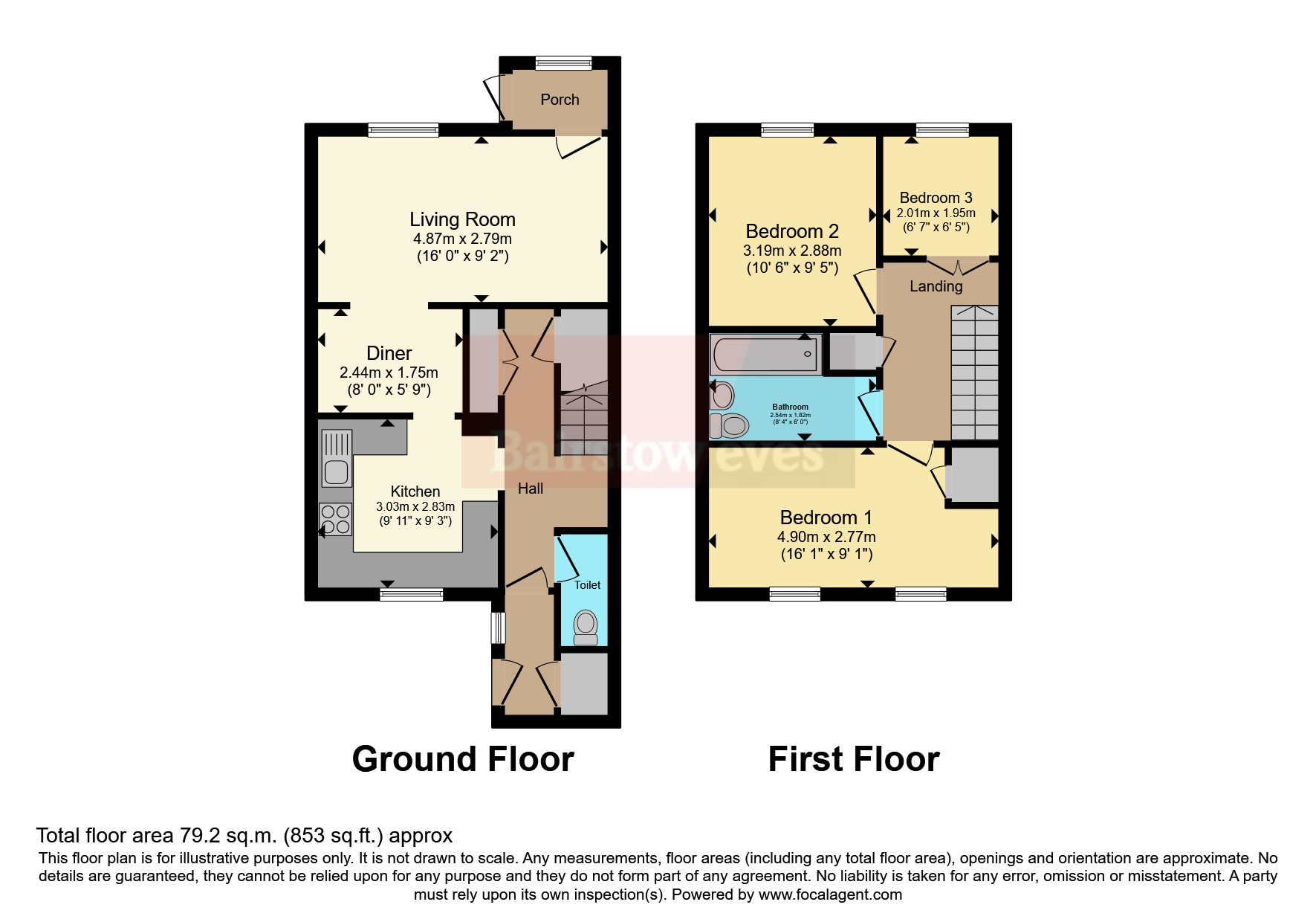 50, Celandine Close, Essex floorplan