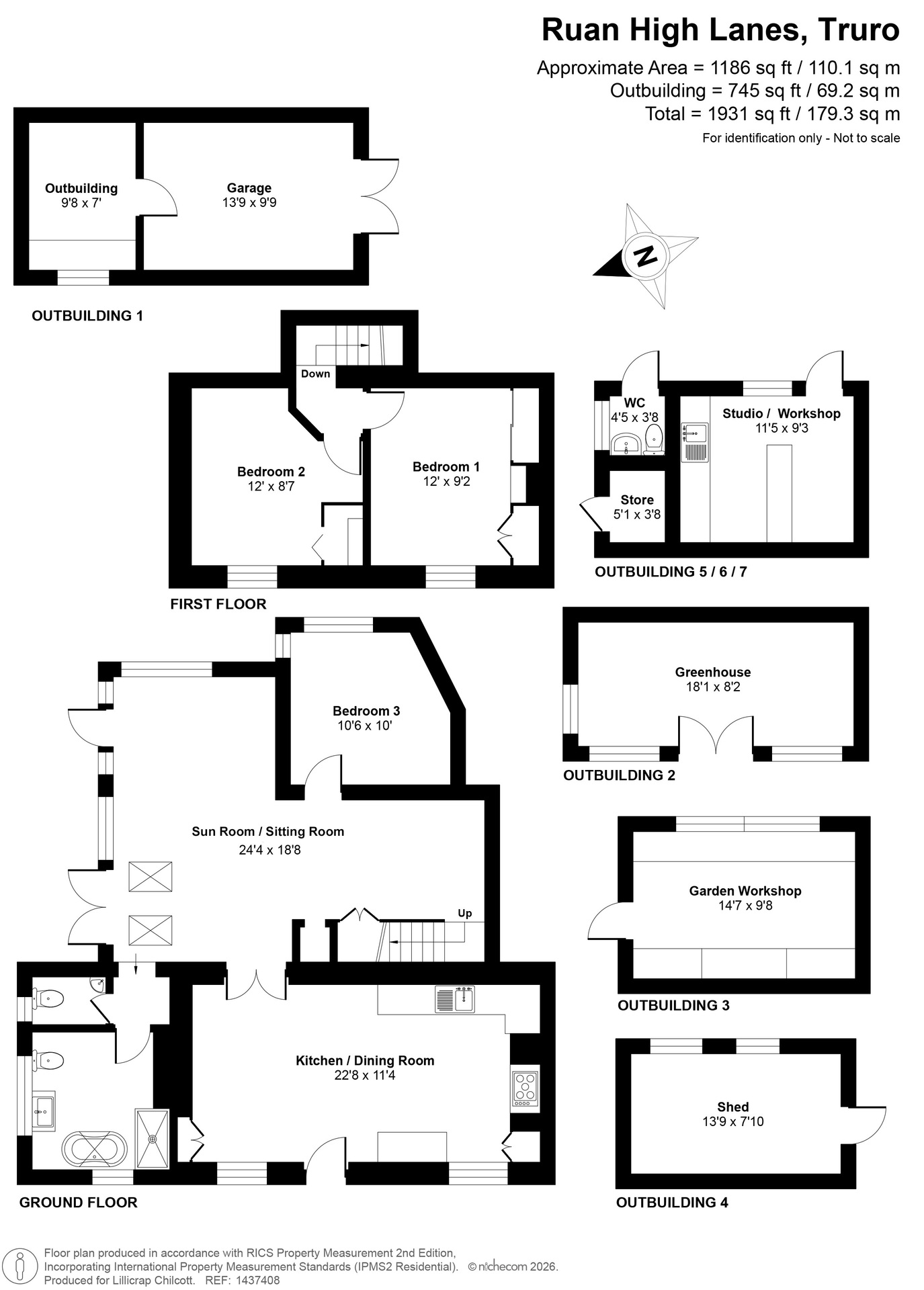 Poppy Cottage, Truro floorplan