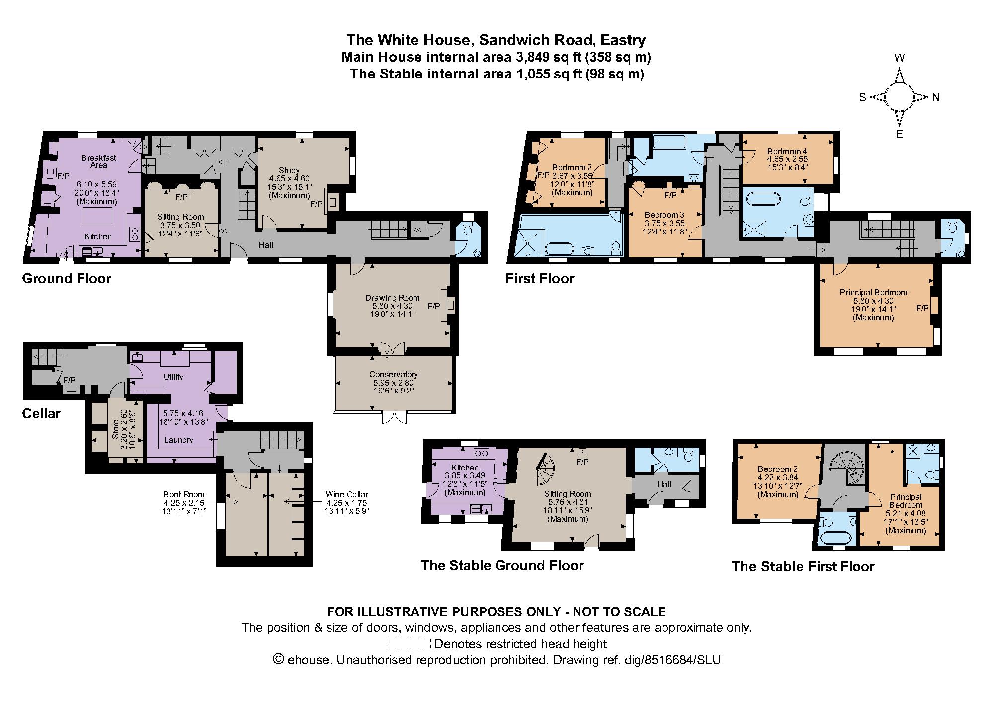 The White House,, Sandwich Road, Kent floorplan