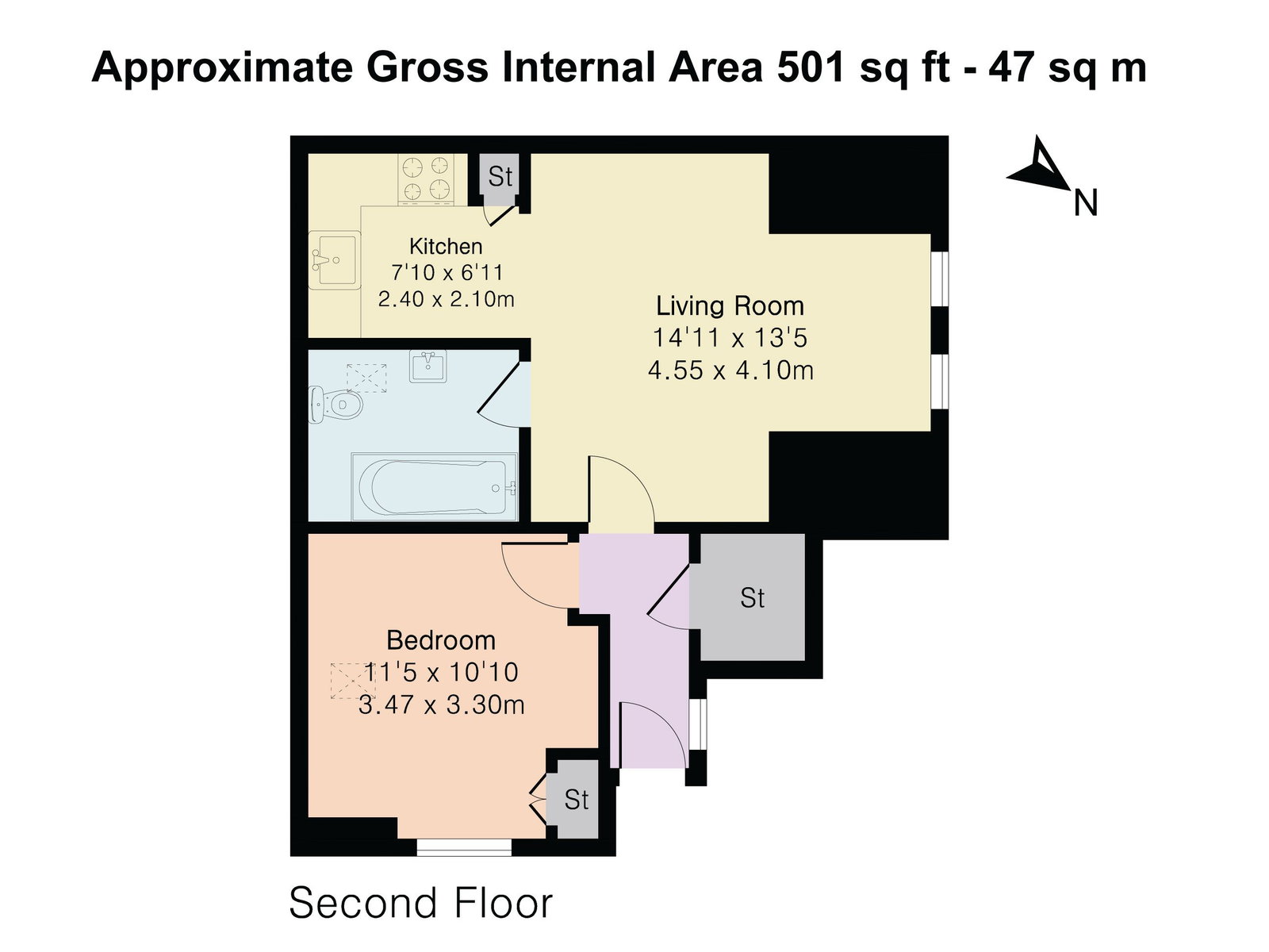 85,Second Floor Flat, Marlow Road, London floorplan