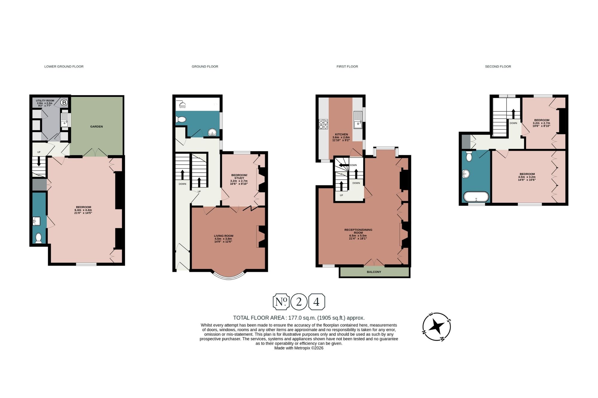 2 Crescent Place, Brighton floorplan