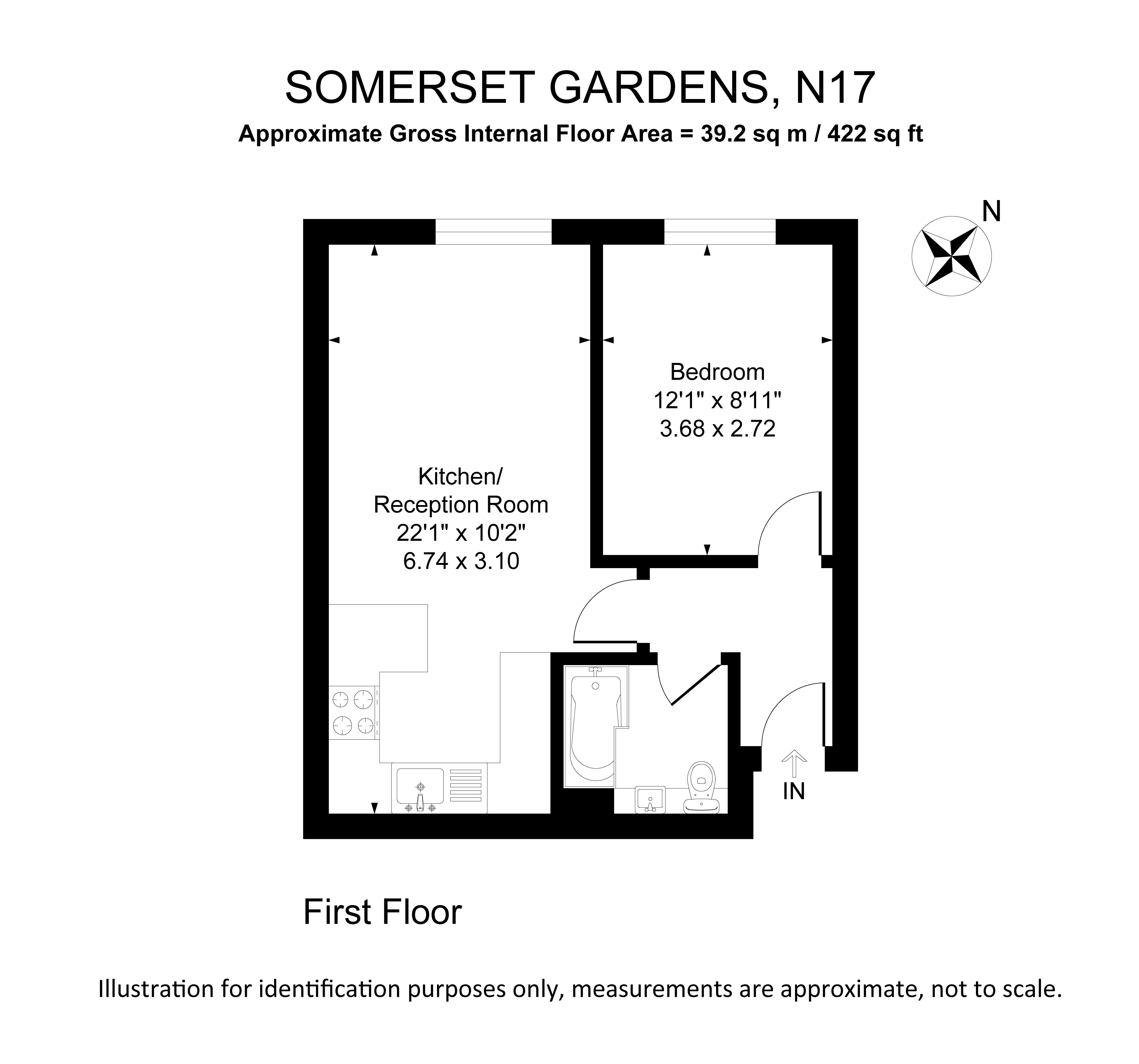 Somerset Gardens, Creighton Road, London N17, 1 bedroom flat for sale
