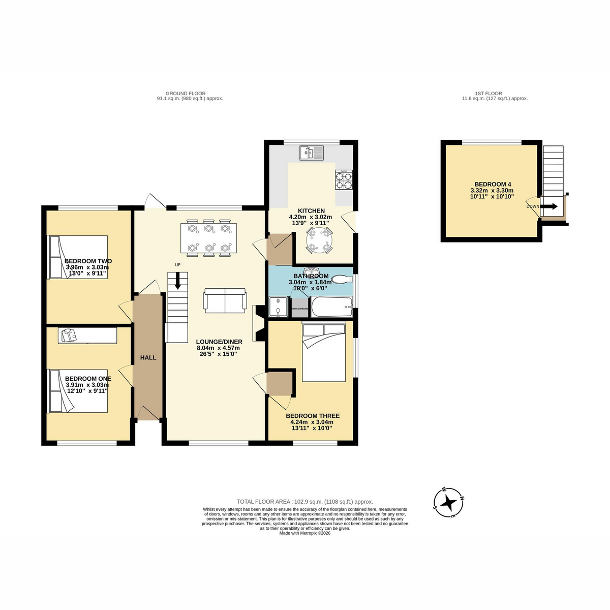4, Wildwood Avenue, St. Albans floorplan