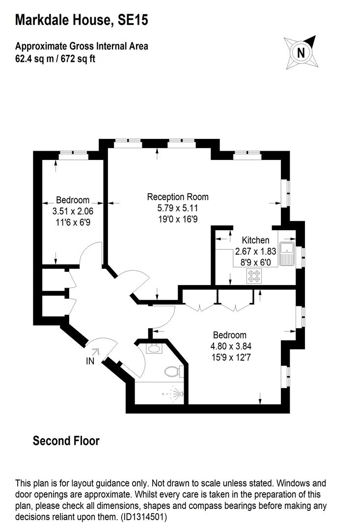 8, Markdale House, Commercial Way, London floorplan
