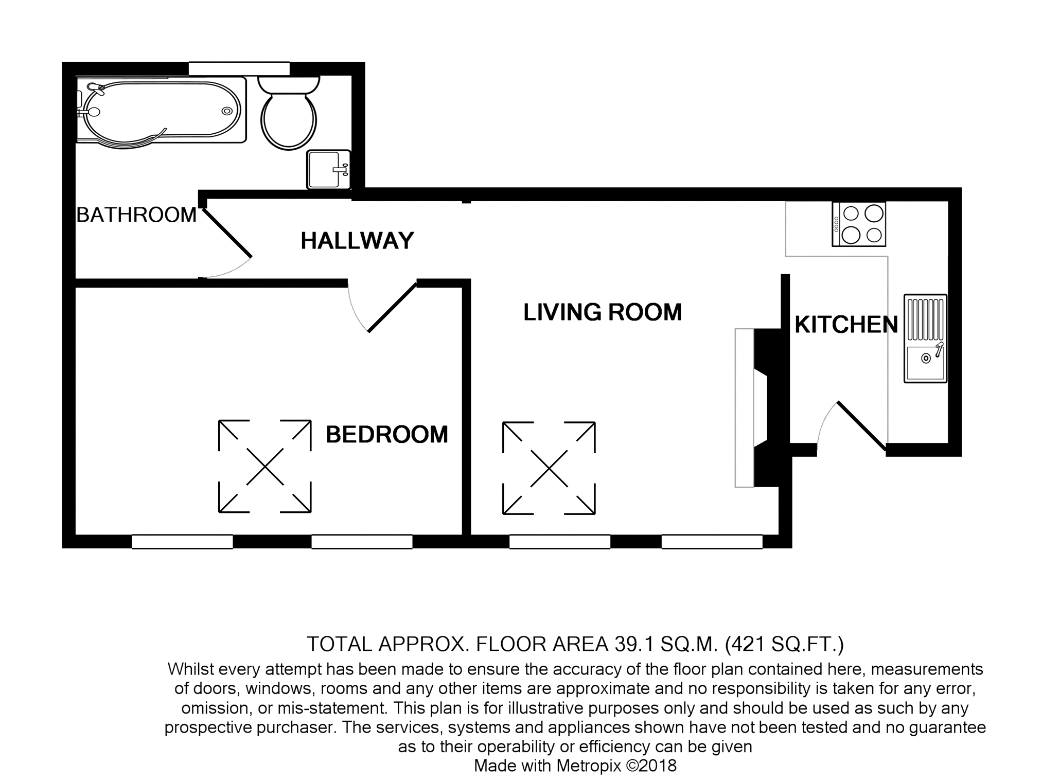 1 Bedrooms Semi-detached bungalow to rent in Baker Street, Ampthill MK45